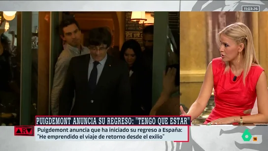 ARV-Afra Blanco analiza el regreso de Carles Puigdemont a España: "No asume el mandato popular" ARV-Afra Blanco analiza el regreso de Carles Puigdemont a España: "No asume el mandato popular"