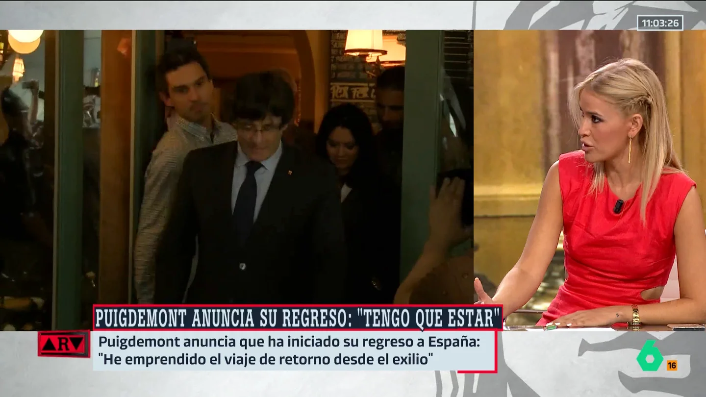ARV-Afra Blanco analiza el regreso de Carles Puigdemont a España: "No asume el mandato popular" ARV-Afra Blanco analiza el regreso de Carles Puigdemont a España: "No asume el mandato popular"