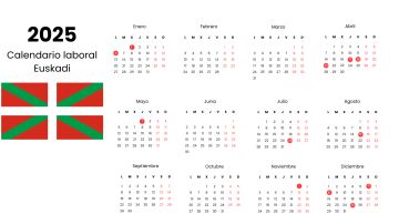 Calendario laboral Euskadi 2025.