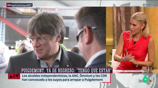 Afra Blanco, sobre el regreso de Puigdemont: "Él viene para erigirse como mártir, porque es lo que le queda"  Afra Blanco, sobre el regreso de Puigdemont: "Él viene para erigirse como mártir, porque es lo que le queda"