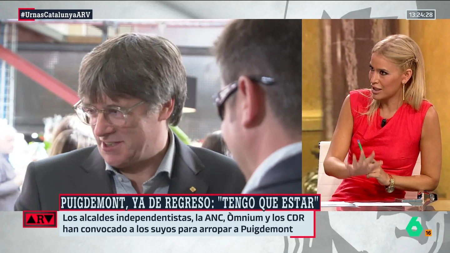 Afra Blanco, sobre el regreso de Puigdemont: "Él viene para erigirse como mártir, porque es lo que le queda" Afra Blanco, sobre el regreso de Puigdemont: "Él viene para erigirse como mártir, porque es lo que le queda"