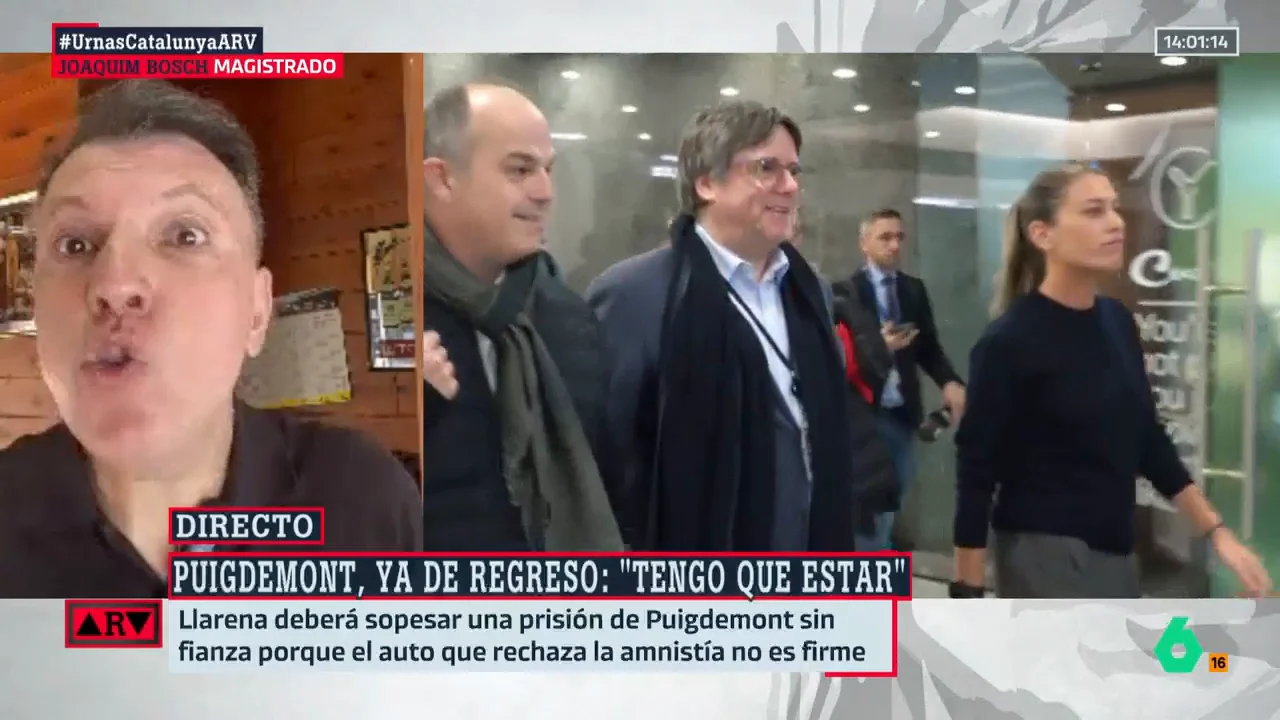 ARV- Joaquim Bosch aclara si Puigdemont podría votar sobre la investidura de Illa desde la cárcel