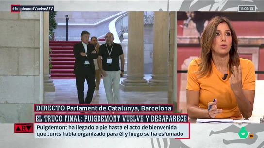 Morodo, tras el "discurso" de Puigdemont en su vuelta a Cataluña: "Si solo ha venido para eso, es de vergüenza" Morodo, tras el "discurso" de Puigdemont en su vuelta a Cataluña: "Si solo ha venido para eso, es de vergüenza"