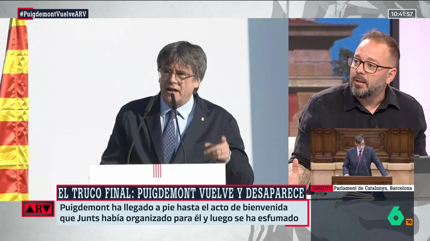 Maestre analiza el "acto absurdo" de Puigdemont: "Hay muchos ciudadanos de todo signo político que estamos hartos de las payasadas de un sector independentista" Maestre analiza el "acto absurdo" de Puigdemont: "Hay muchos ciudadanos de todo signo político que estamos hartos de las payasadas de un sector independentista"