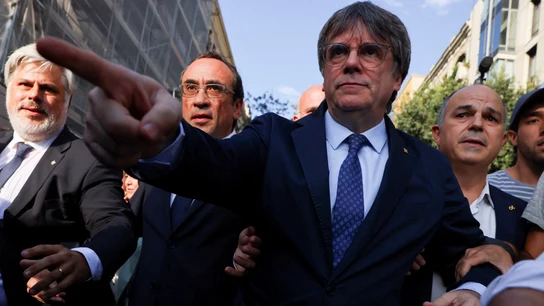 Carles Puigdemont en su retorno a España Carles Puigdemont en su retorno a España