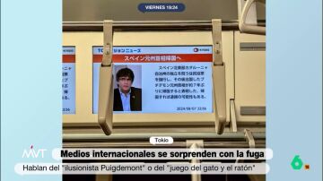 Aparece la cara de Carles Puigdemont en las pantallas del metro de Tokio 