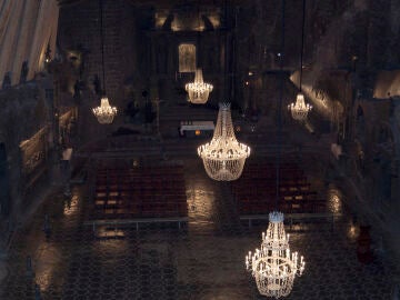 Iglesia de St Kinga en las minas de sal de Wieliczka, Polonia