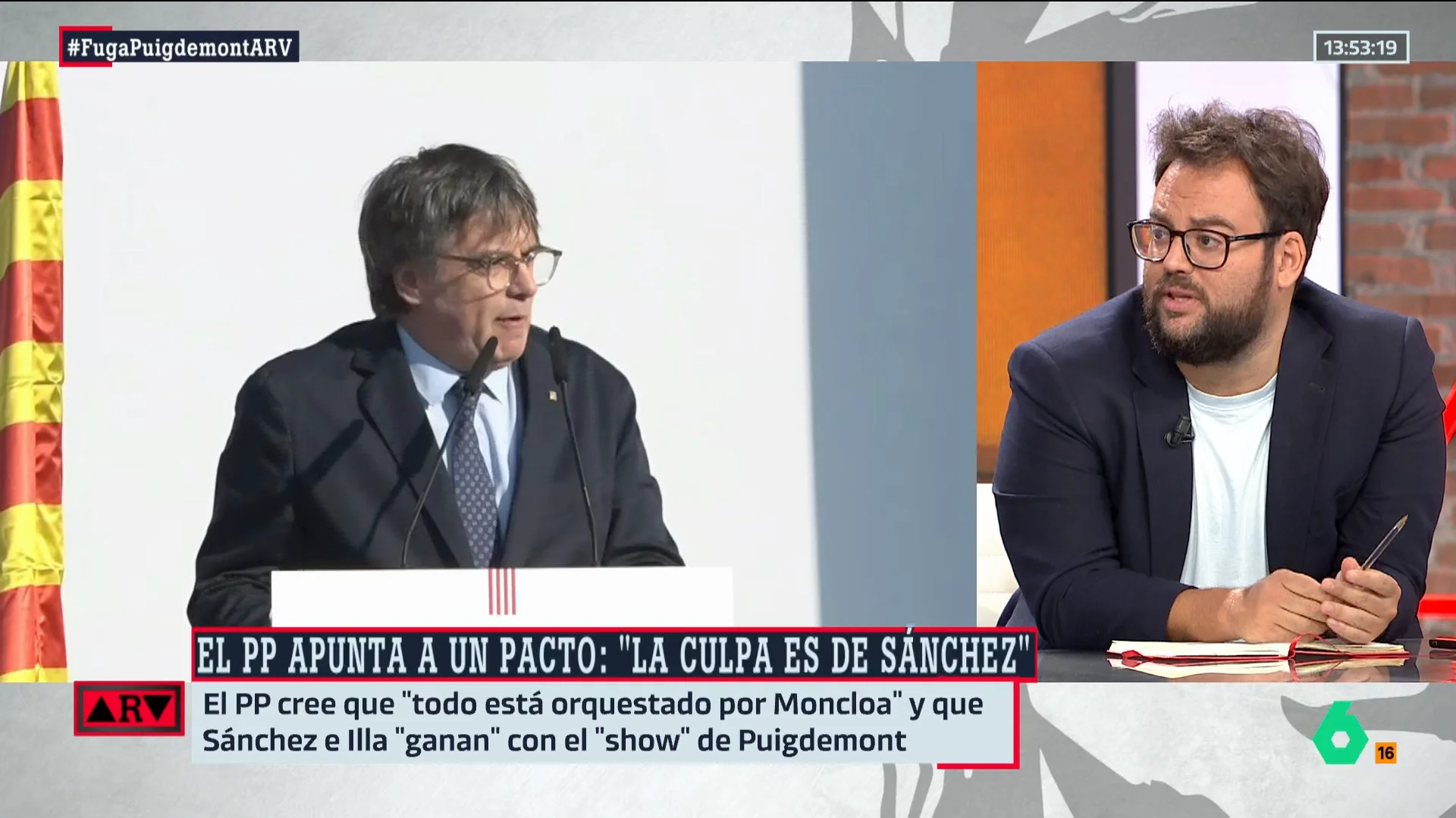 ARV-Monrosi: "Puigdemont ya no tiene la capacidad de poner en jaque ni a la política catalana ni a la española"