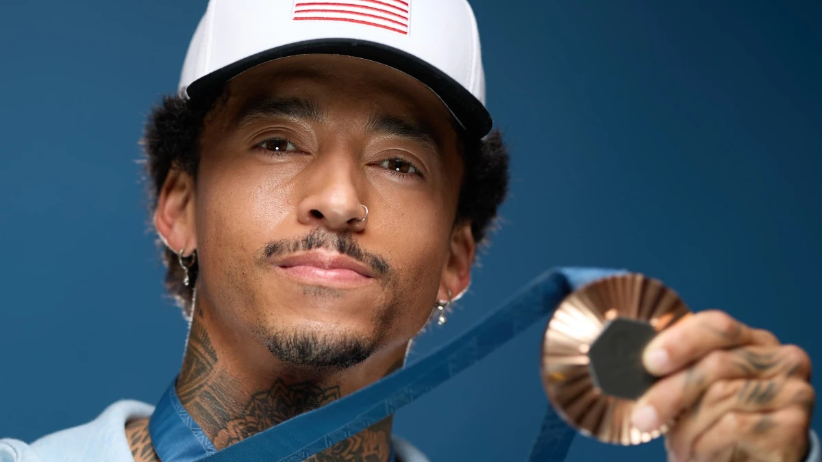 Nyjah Huston, con su medalla