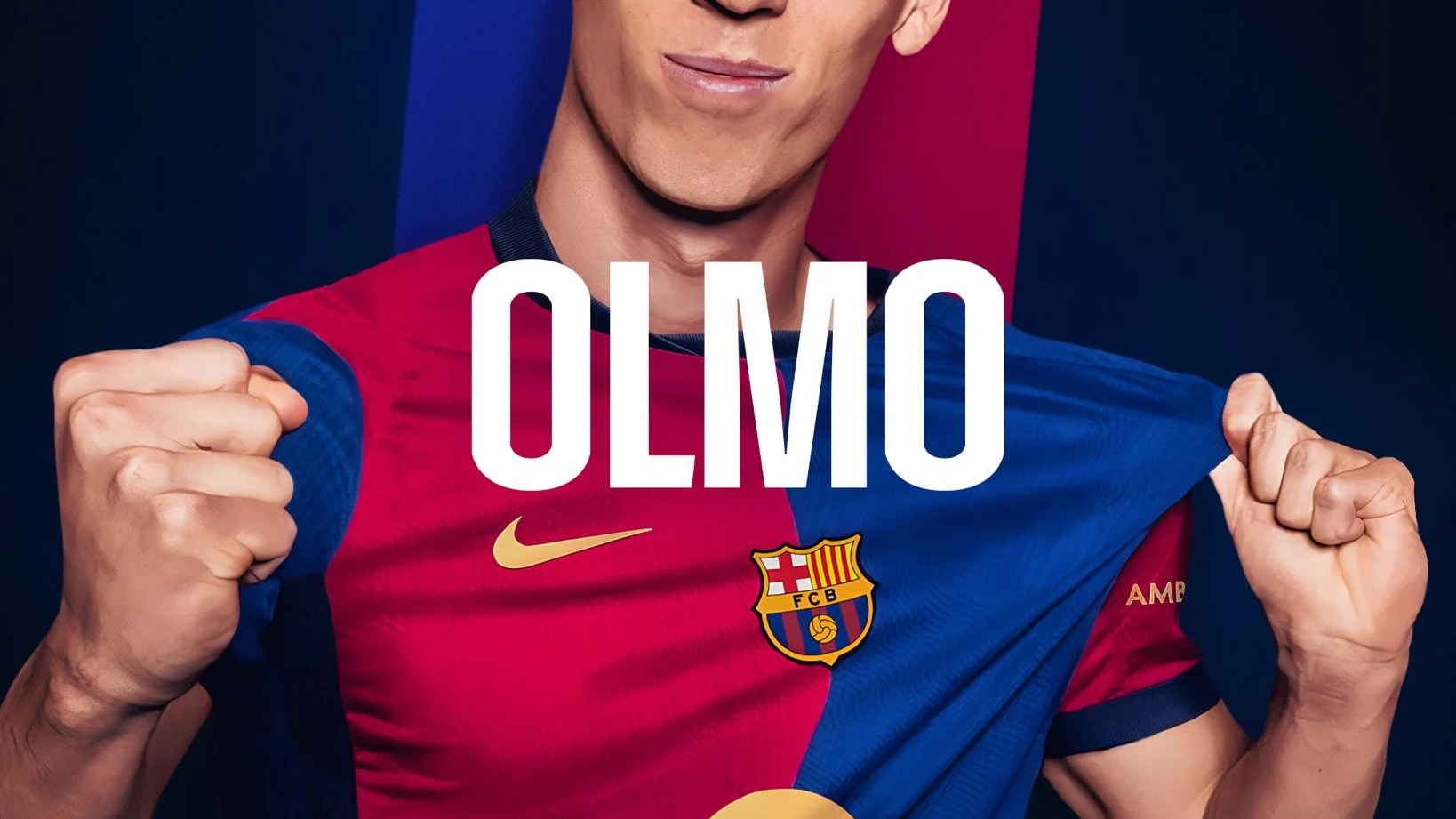 Dani Olmo, con la camiseta del Barça