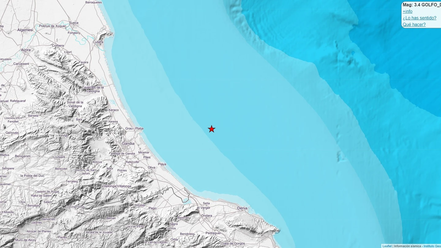 Un terremoto de magnitud 3,3 se siente en varias localidades de Valencia Un terremoto de magnitud 3,3 se siente en varias localidades de Valencia