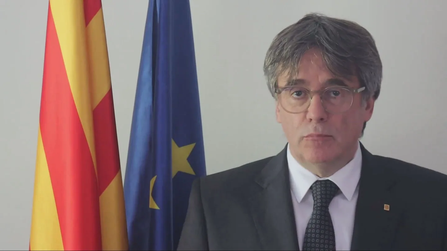 Captura vídeo de Puigdemont Captura vídeo de Puigdemont