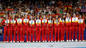 La selección de España de waterpolo, con el oro olímpico