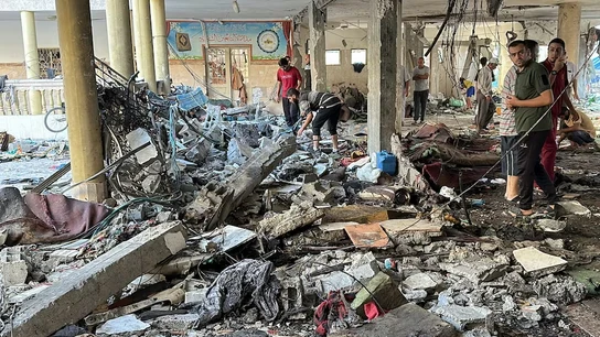 Ataque israelí contra una escuela en Gaza Ataque israelí contra una escuela en Gaza