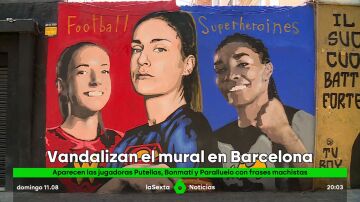 El mural dedicado a la selección femenina aparece vandalizado