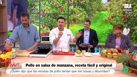 Sencilla y r&aacute;pida, as&iacute; es la receta de pollo con salsa de manzana de Carlos Maldonado
