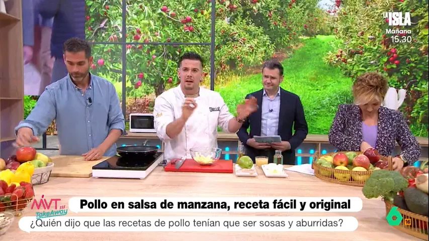 Sencilla y rápida, así es la receta de pollo con salsa de manzana de Carlos Maldonado