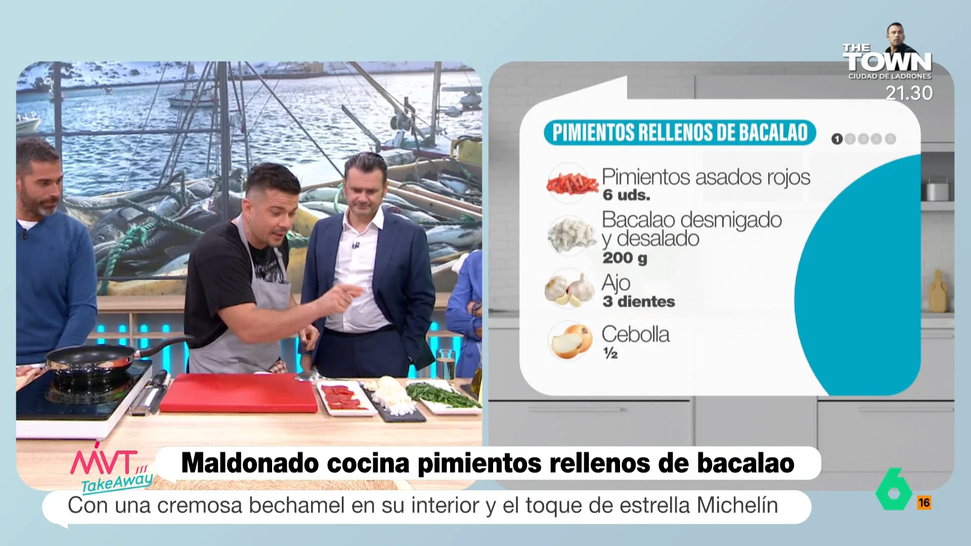 El chef Carlos Maldonado enseña a cocinar pimientos rellenos con bechamel