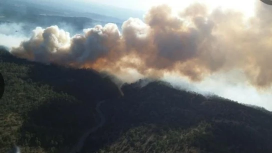 Imagen aérea del incendio de Corbalán (Teruel) Incendio de Corbalán (Teruel) visto desde el aire