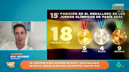 Edu Aguirre, sobre las 18 medallas de España en los Juegos Olímpicos: "Yo creo que hemos cumplido" Edu Aguirre, sobre las 18 medallas de España en los Juegos Olímpicos: "Yo creo que hemos cumplido"