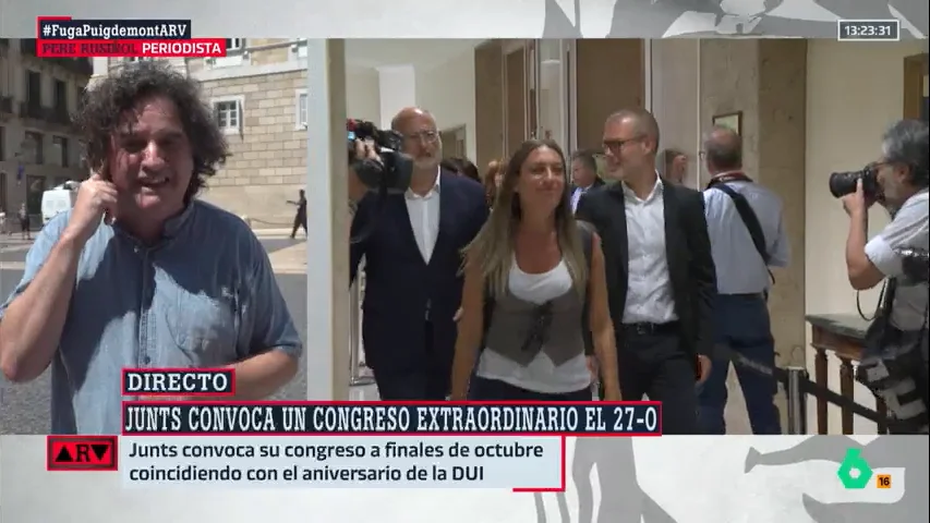 Pere Rusiñol señala que el show de Puigdemont fue "la traca final" para Cataluña: "La fiesta mayor se ha terminado"