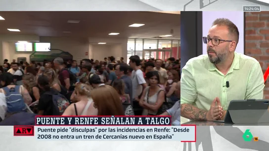 ARV- La crítica de Antonio Maestre al caos ferroviario: "Me quitaba la vida ir en tren, me generaba depresión" ARV- La crítica de Antonio Maestre al caos ferroviario: "Me quitaba la vida ir en tren, me generaba depresión"