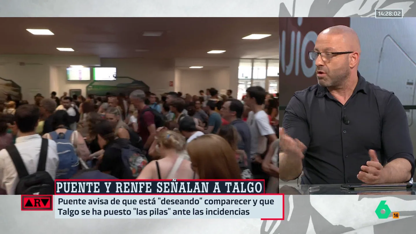 ARV-Rafa López, sobre el caos ferroviario: "Lo que tardas en llegar al trabajo también forma parte de la calidad de vida" ARV-Rafa López, sobre el caos ferroviario: "Lo que tardas en llegar al trabajo también forma parte de la calidad de vida"