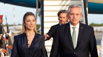 Fabiola Yáñez, junto a Alberto Fernández durante su etapa como primera dama de Argentina