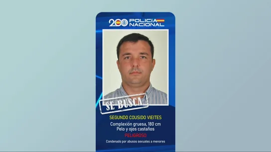 Retrato del hombre en busca y captura por la Policía Nacional por abuso de menores Imagen de busca y captura de Segundo Cousido, hombre buscado por la Policía Nacional condenado por abusos sexuales a menores