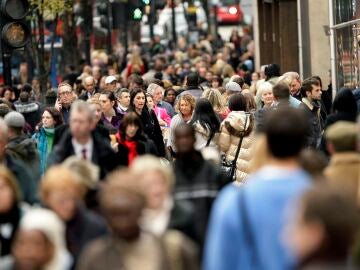 Calle concurrida en Londres