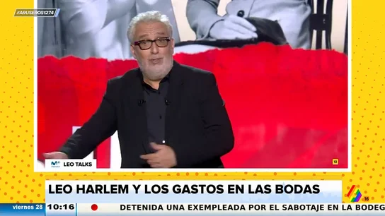 Leo Harlem afirma que las bodas son "una estafa piramidal": "Los invitados somos como fuentes de financiación" Leo Harlem afirma que las bodas son "una estafa piramidal": "Los invitados somos como fuentes de financiación"