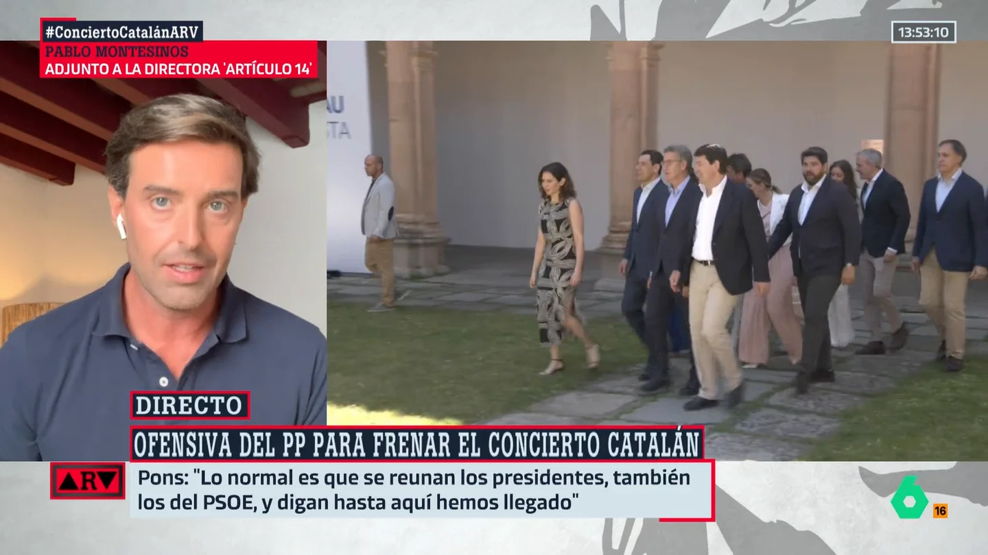 Montesinos revela lo que quiere hacer el PP para frenar el cupo catalán: "Será un golpe de efecto de Feijóo" Montesinos revela lo que quiere hacer el PP para frenar el cupo catalán: "Será un golpe de efecto de Feijóo"