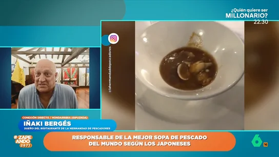 Iñaki Bergés, sobre su éxito en Japón con su sopa: "Venían los japoneses con una revista y diciendo 'sopa, sopa'" Iñaki Bergés, sobre su éxito en Japón con su sopa: "Venían los japoneses con una revista y diciendo 'sopa, sopa'"