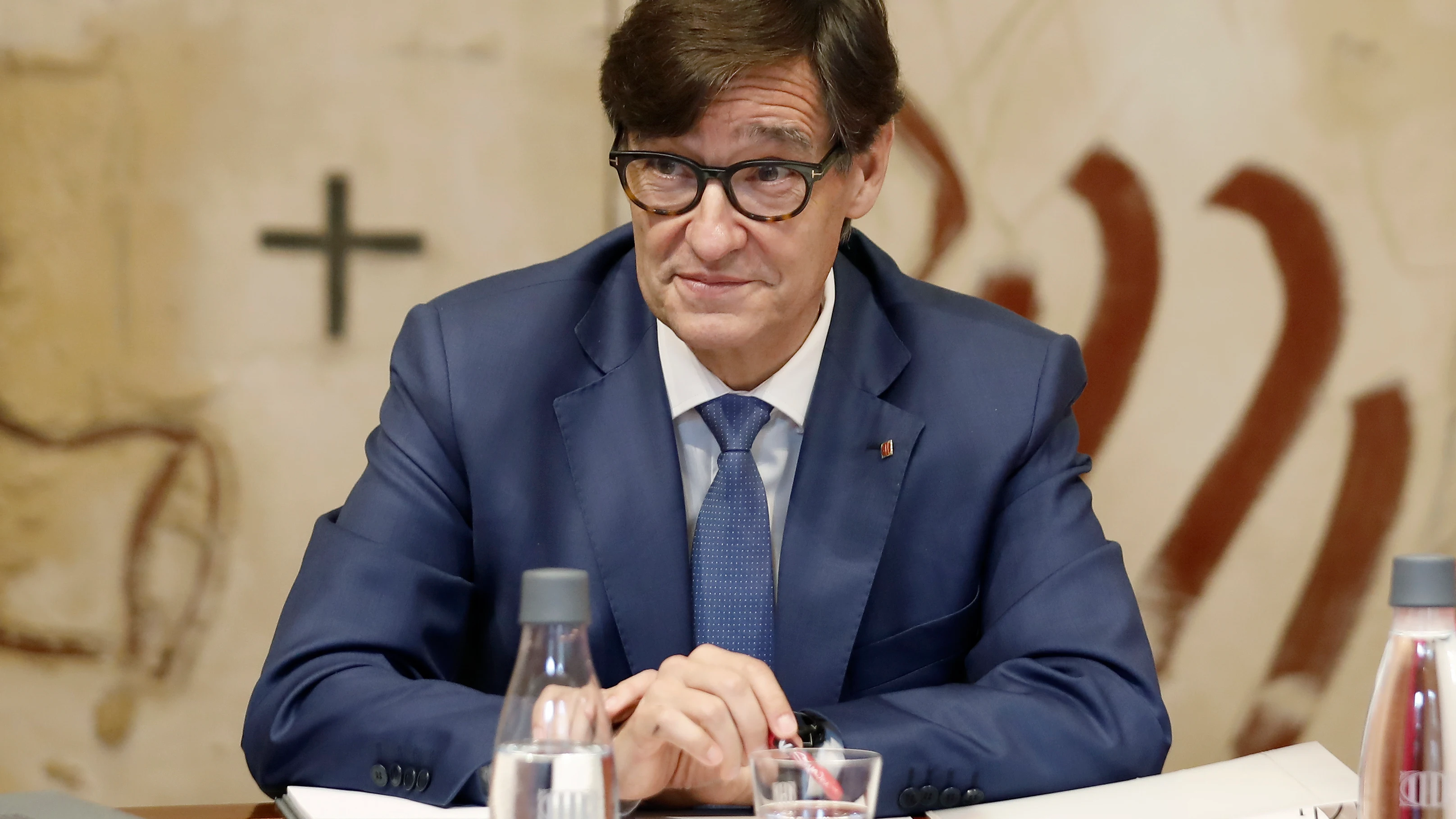 El president de la Generalitat, Salvador Illa, en la primera reunión con sus consellers