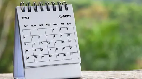 Calendario mes de agosto Calendario mes de agosto