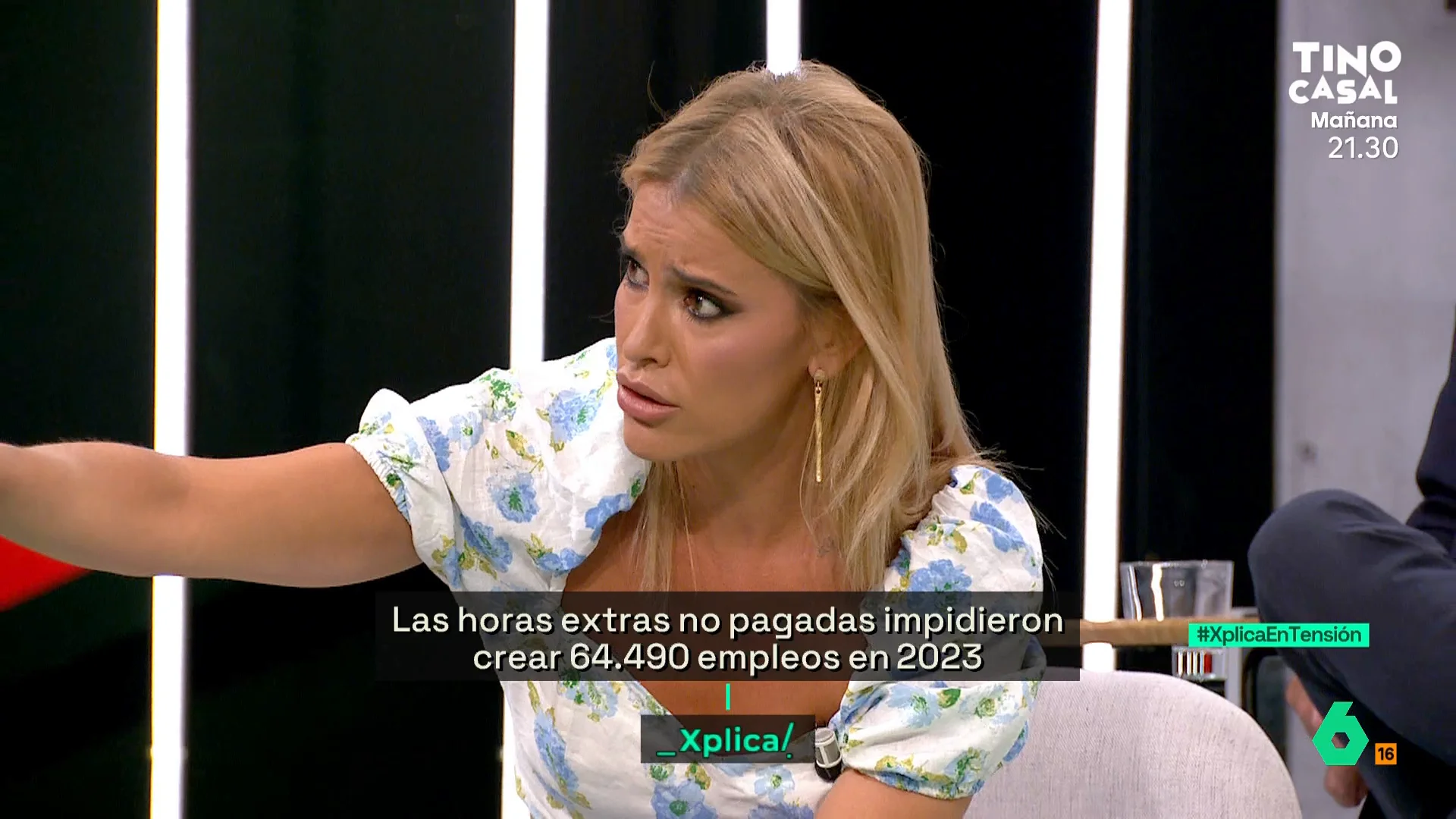 Afra Blanco defiende la reducción de jornada: "En el 75 se trabajaban 48 horas y en el 83, 40 horas. ¿Cuántas empresas cerraron?"