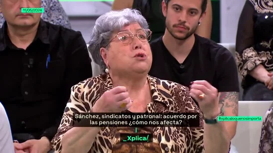 Una jubilada, contra quienes dicen que las pensiones peligran: "¿Y no peligra el sueldazo que cobran los políticos por no hacer nada?" Una jubilada, contra quienes dicen que las pensiones peligran: "¿Y no peligra el sueldazo que cobran los políticos por no hacer nada?"