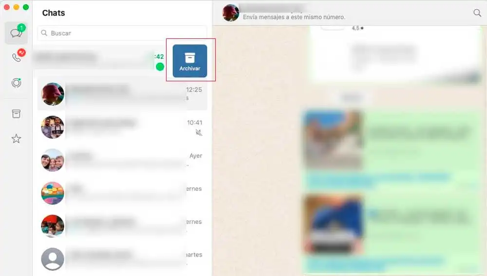 Archivando chats desde Whatsapp de Mac Archivando chats desde Whatsapp de Mac