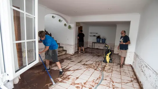 Situación de una vivienda de Es Mercadal, Menorca, después las intensas lluvias Situación de una vivienda de Es Mercadal, Menorca, después las intensas lluvias