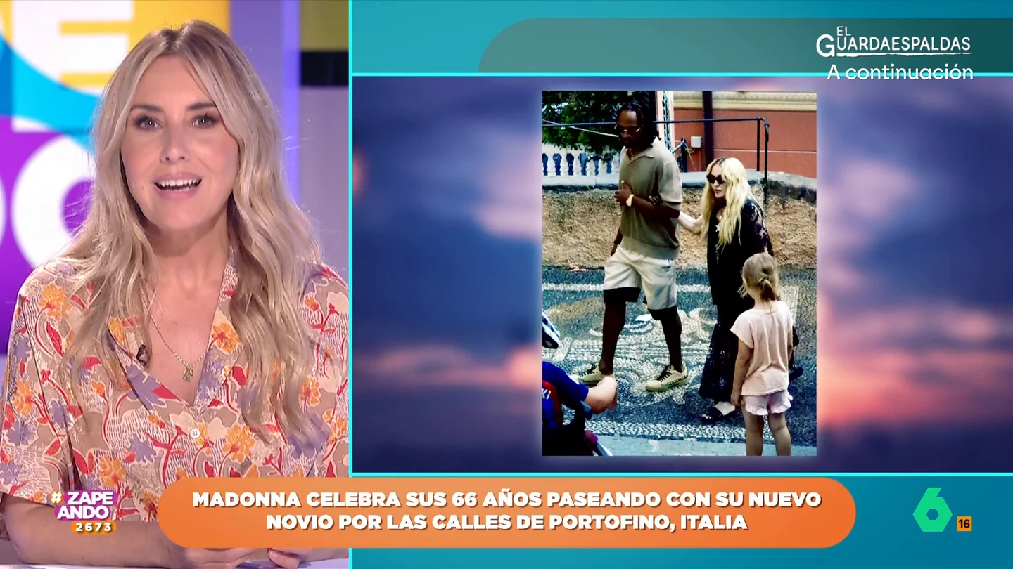 Madonna se deja ver con su nuevo amor: es jamaicano y tiene 38 años menos que la cantante La cantante ha celebrado su 66 cumpleaños en Italia y no ha dudado en pasear de la mano de un atractivo joven que conoció en 2022 durante una sesión de fotos.