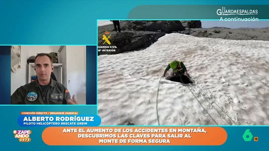 "Hay que respetar la montaña": un miembro del Greim comparte varios consejos para hacer una salida segura al monte Alberto Rodríguez, teniente coronel y piloto del helicóptero, afirma que muchos de los accidentes que ocurren en la montaña no se deben a imprudencias graves sino que se producen en el desarrollo normal de la actividad.