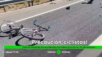 Accidente con una bicicleta involucrada