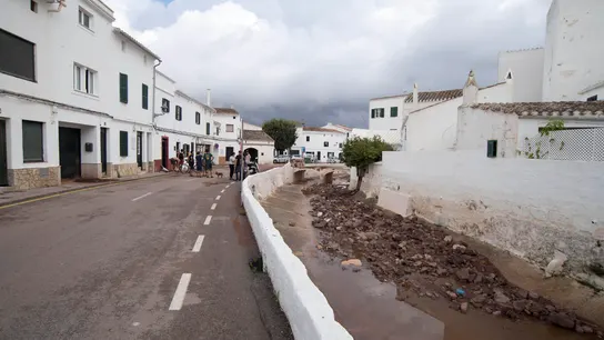 Consecuencias del paso de la DANA por la localidad menorquina de Es Mercadal. Consecuencias del paso de la DANA por la localidad menorquina de Es Mercadal.