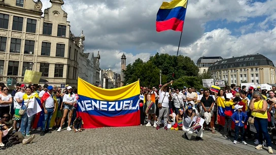 Protesta en Bruselas en apoyo a Venezuela Protesta en Bruselas en apoyo a Venezuela
