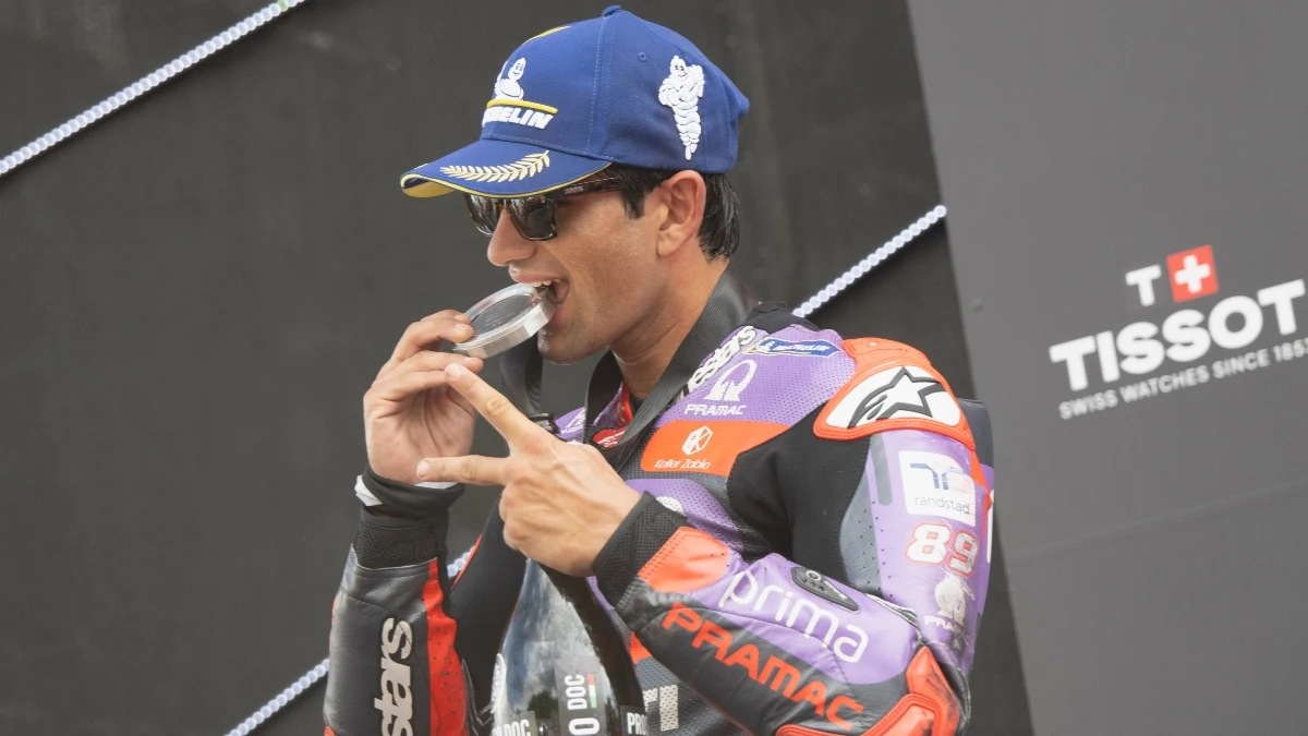 Jorge Martín, en el podio de Austria