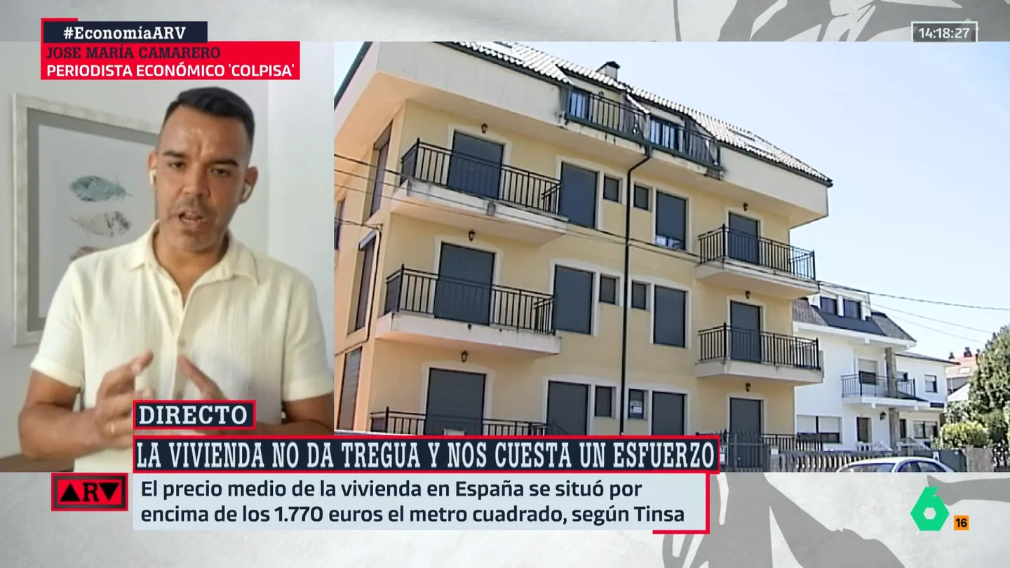 ARV-Camarero desvela cuánto tiempo hay que ahorrar de media para comprar una vivienda: "Más de siete años de sueldo íntegro" ARV-Camarero desvela cuánto tiempo hay que ahorrar de media para comprar una vivienda: "Más de siete años de sueldo íntegro"