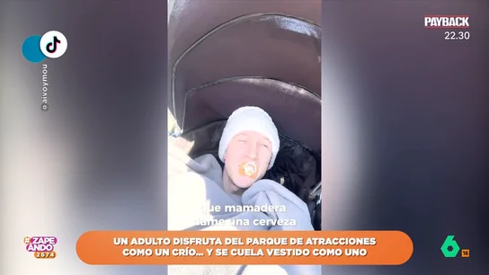 Un joven se disfraza de bebé para entrar gratis a un parque de atracciones Dos chicos han descubierto el truco definitivo para poder entrar a un parque de atracciones ahorrándose una entrada. No te pierdas las imágenes en el vídeo principal.