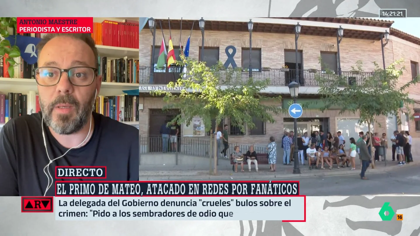Maestre analiza los bulos racistas de la extrema derecha en el asesinato del niño de Mocejón: "Como no se actúe contra ellos, va a ocurrir una desgracia" Maestre analiza los bulos racistas de la extrema derecha en el asesinato del niño de Mocejón: "Como no se actúe contra ellos, va a ocurrir una desgracia"