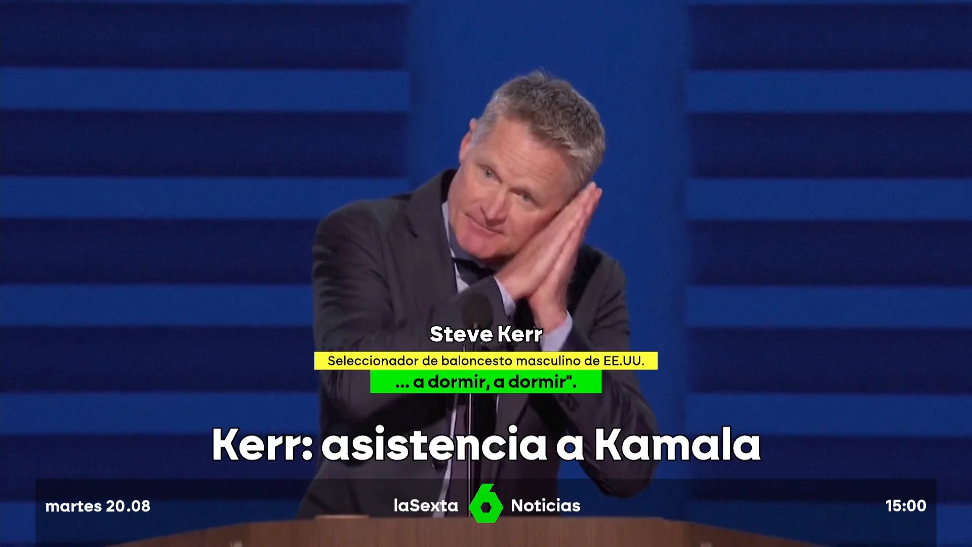 Kerr, asistencia a Kamala