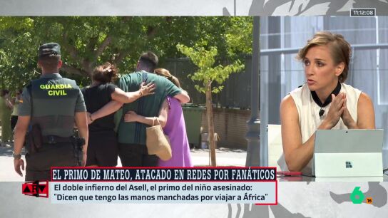 Tania S&aacute;nchez responde a los ataques de odio al primo de Mateo, el ni&ntilde;o asesinado: "Es alucinante que como sociedad perdamos la empat&iacute;a"